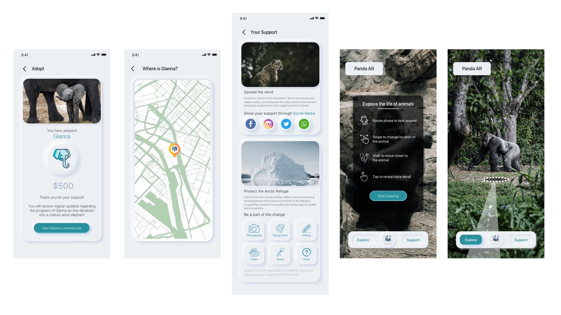 Feature screens